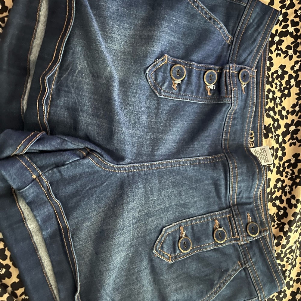 Maurices Dark Blue Denim Shorts